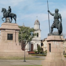 Main square of Sata with General Artigas, the National Hero of Uruguay